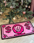 Pink Dollar Plush Rug