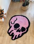 Pink Melting Skull Rug