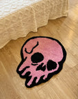 Pink Melting Skull Rug